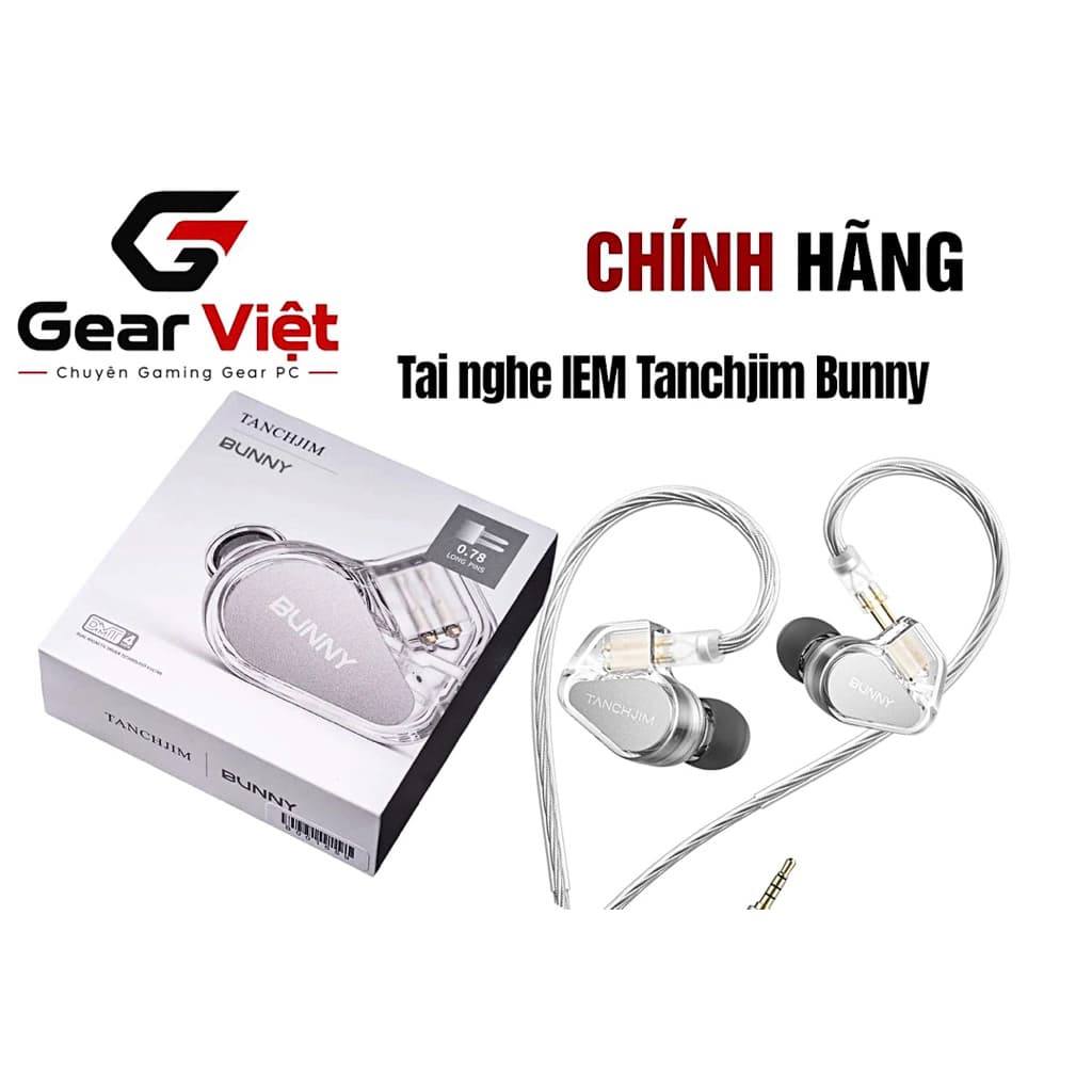 (gear Việt) Tai Nghe TANCHJIM Bunny – In-Ear Dynamic IEM + DSP Type-C/3.5mm: PET-Ti, Double-Chamber, 5-Band EQ