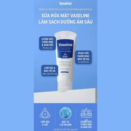 Sữa Rửa Mặt C2Y Vaseline Moisturising Deep Cleasing Foam Sạch Sâu, Cấp Ẩm, Khóa Ẩm 3 Lớp 220ml 4