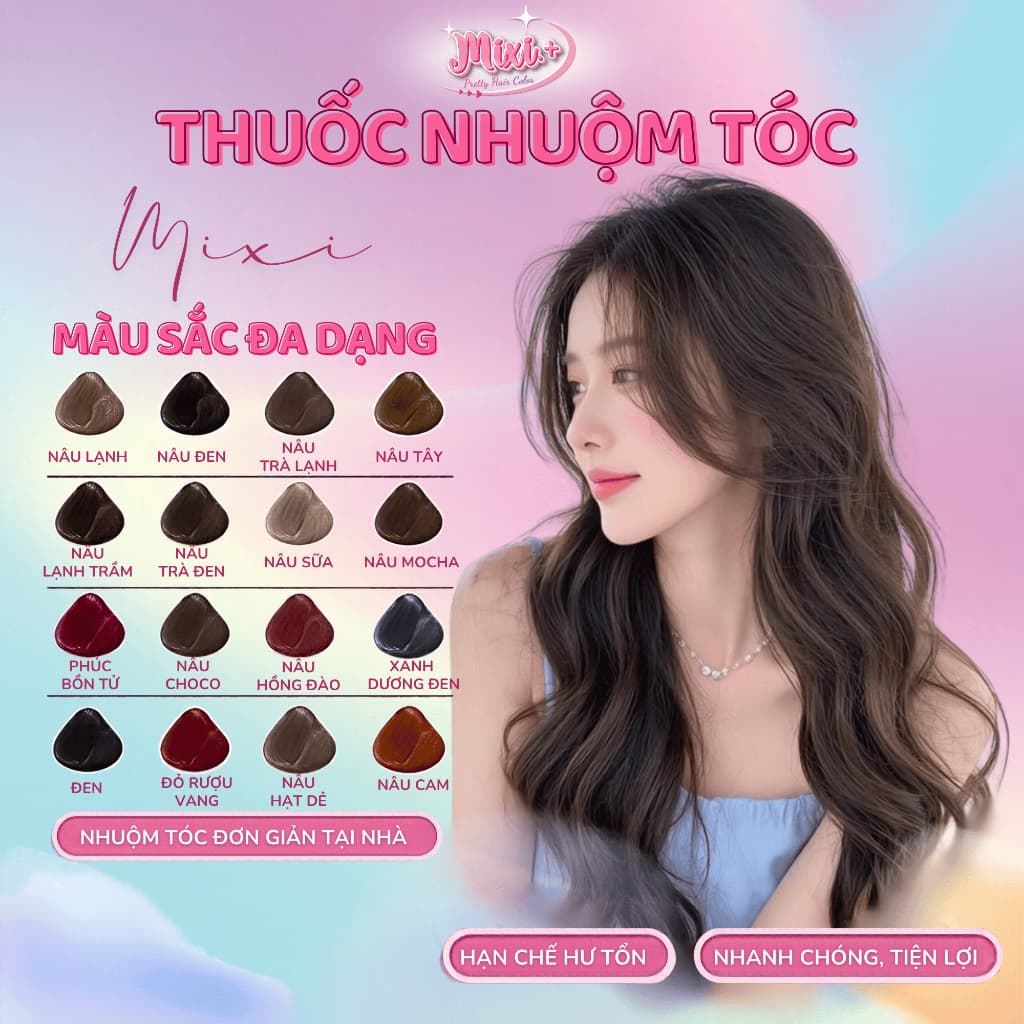 Thuốc nhuộm tóc tại nhà,  Combo Đầy Đủ Thuốc Nhuộm Tóc Tại Nhà Siêu Hot ( tặng kèm oxy+găng tay+hướng dẫn ) | Cheeng+