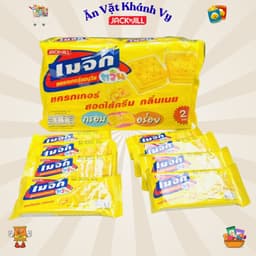 Bánh Quy Giòn Magic Thái Lan Kẹp Bơ Sữa Phô Mai Túi 360g (24 gói x 15g) - HÀNG CHÍNH HÃNG 5