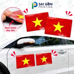[SGP] Decal Nam Châm Cờ Tổ Quốc Việt Nam Cao Cấp Dành Cho Ô Tô – Tiện Lợi, Dễ Dán, Dễ Tháo 2