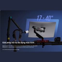 Giá Đỡ Màn Hình HyperWork Alpha Pro Gen 2 Tải Trọng 2-12kg, Hỗ Trợ Màn 17-40" , Lộ Trợ Lực Lò Xo 2
