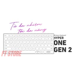 Bàn Phím Không Dây HyperWork HyperOne Gen 2 Khung Nhôm Mỏng Nhẹ, Cắt Kéo X-Scissors Êm Ái, Đa Kết Nối 5