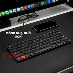 Bàn Phím Không Dây HyperWork HyperOne Gen 2 Khung Nhôm Mỏng Nhẹ, Cắt Kéo X-Scissors Êm Ái, Đa Kết Nối 4