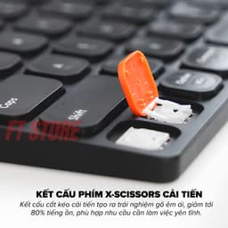 Bàn Phím Không Dây HyperWork HyperOne Gen 2 Khung Nhôm Mỏng Nhẹ, Cắt Kéo X-Scissors Êm Ái, Đa Kết Nối 7