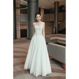 ĐẦM MAXI CÚP NGỰC REN HOA NHÍ TÙNG DÀI XÒE 2