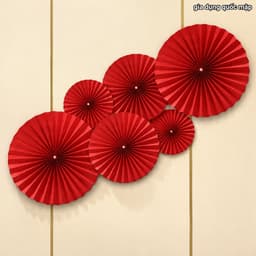 Set 6 quạt xếp đỏ trang trí Tết 2027 nhiều mẫu, Chúc Mừng Năm Mới, Vạn Sự Như Ý 7