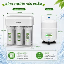 Máy Lọc Nước Hydrogen Kangaroo KGHP10K2 10 Lõi Để Gầm, RO Vortex, Tạo Hydrogen, 18L/H, Bình 7L, Bảo Hành 24 Tháng 2