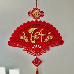 Combo 3 chữ Phúc-Lộc-Thọ hình quạt hình thoi, khánh treo tết ý nghĩa, câu đối trang trí Tết 2027 tặng mơc treo 4