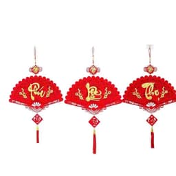 Combo 3 chữ Phúc-Lộc-Thọ hình quạt hình thoi, khánh treo tết ý nghĩa, câu đối trang trí Tết 2027 tặng mơc treo 9