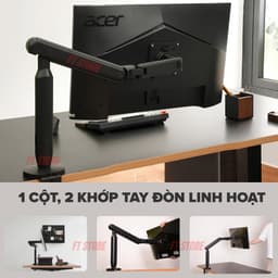 Giá Đỡ Màn Hình HyperWork PA01 Flexus - Tay Đòn Treo Màn Hình 22 - 38", Tải Trọng 3-11kg, Nâng Cao Linh Hoạt 6
