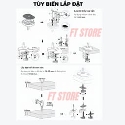 Giá Đỡ Màn Hình HyperWork PA01 Flexus - Tay Đòn Treo Màn Hình 22 - 38", Tải Trọng 3-11kg, Nâng Cao Linh Hoạt 2