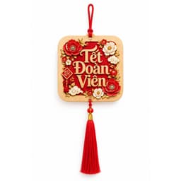 Set 10 Thẻ treo Tết Đoan Viên năm dê phong thủy treo cửa trang trí nhà cửa - Liễn Gỗ Treo Tr 9
