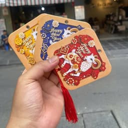 Set 10 Thẻ treo Tết Đoan Viên năm dê phong thủy treo cửa trang trí nhà cửa - Liễn Gỗ Treo Tr 2