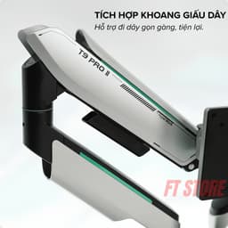 Giá Đỡ Màn Hình Đôi HyperWork T9 Pro II Dual - Tay Đòn Arm 2 Màn Hình 23 - 43 Inch, Tải Trọng Khủng 18kg/Taya 3