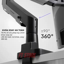 Giá Đỡ Màn Hình HyperWork T9 Pro III - Tay Đòn Arm Màn Hình 24 - 57 Inch, Tải Trọng Siêu Khủng 2-30kg 3