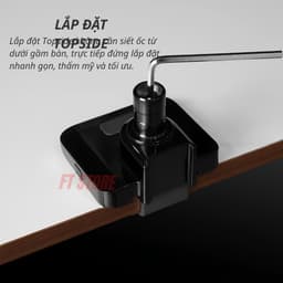 Giá Đỡ Màn Hình HyperWork VS01 VisionX Stealth - Hỗ 22 - 43 Inch, Mạ Chrome Đen Bóng, Tải Trọng Lên Tới 18-20kg 8