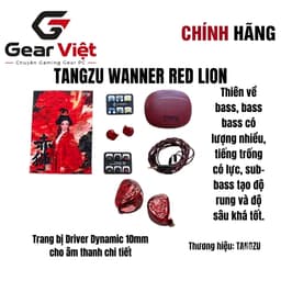(Gear Việt) Tai nghe nhét tai In Ear IEM Tangzu Wan'er SG 2 Bản đặc biệt Red Lion 1