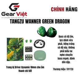 (Gear Việt) Tai nghe nhét tai In Ear IEM Tangzu Wan'er SG 2  bản đặc biệt Jade Dragon 1