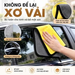 Set 20 Khăn Lau Đa Năng Microfiber 2 Mặt Siêu Thấm Hút Dày Dặn Không Xù Lông Lau Ô Tô Nhà Bếp Kính Bàn Ghế 2