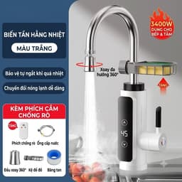MÁY NƯỚC NÓNG LẠNH ĐIỆN, LẮP ĐẶT CHẬU RỬA LAVABO RỬA CHÉN BÁT 1 ĐƯỜNG NƯỚC VÀO 2