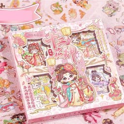 Hộp 100 tấm hình dán Công Chúa dễ thương dùng để trang trí Toploader, Sổ tay, Bình nước, Ốp đt 2