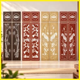 Bộ 4 Tấm Vách Ngăn Trang Trí Bàn Thờ Gỗ MDF Lõi Xanh Chống Ẩm Trang Trí Bàn Thờ Gia Đình 1