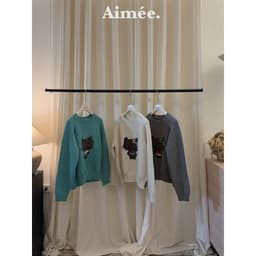 𝟏𝟒𝐚𝐦.𝐬𝐭𝐮𝐝𝐢𝐨 | Áo Len Nữ Cổ Tròn Dệt Kim Họa Tiết Hello Kitty Nơ Đáng Yêu Dáng Rộng Phong Cách Hàn Quốc Mặc Thu Đông 6