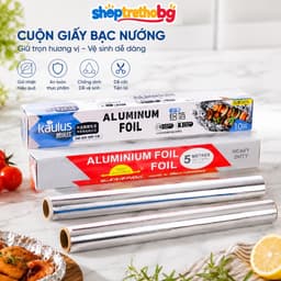 Giấy bạc nướng thức ăn cuộn 6.5m / 10m màng nhôm bọc thực phẩm cho nồi chiên không dầu lò nướng 1