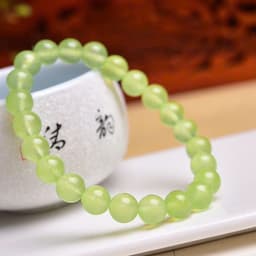 Vòng đá hạt tròn phong thủy may mắn chất liệu đá hoặc thủy tinh cho nam và nữ 2
