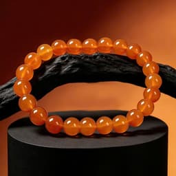 Vòng đá hạt tròn phong thủy may mắn chất liệu đá hoặc thủy tinh cho nam và nữ 1