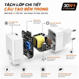 Bộ Sạc Nhanh XO Việt Nam CE41 – Công Suất 30W, Kèm Cáp C To C NB299 | XO CE41 NB299 9