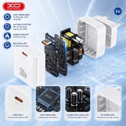 Bộ Sạc Nhanh XO Việt Nam CE41 – Công Suất 30W, Kèm Cáp C To C NB299 | XO CE41 NB299 3