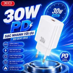 Bộ Sạc Nhanh XO Việt Nam CE41 – Công Suất 30W, Kèm Cáp C To C NB299 | XO CE41 NB299 2