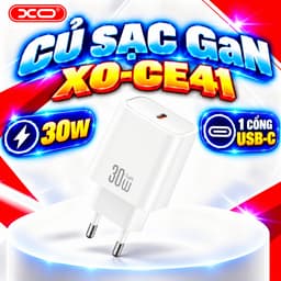 Bộ Sạc Nhanh XO Việt Nam CE41 – Công Suất 30W, Kèm Cáp C To C NB299 | XO CE41 NB299 1