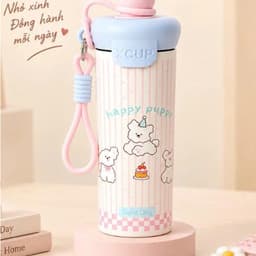 Bình giữ nhiệt inox 316 dung tích 600ml, ly giữ nhiệt XCUP có nắp bịt kèm dây đeo tiện lợi 3