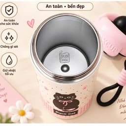 Bình giữ nhiệt inox 316 dung tích 600ml, ly giữ nhiệt XCUP có nắp bịt kèm dây đeo tiện lợi 5