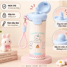 Bình giữ nhiệt inox 316 dung tích 600ml, ly giữ nhiệt XCUP có nắp bịt kèm dây đeo tiện lợi 6