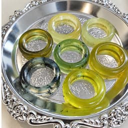 Nhẫn tròn trơn ngọc bích Tụ Nham màu sắc đa dạng cho nam và nữ 5
