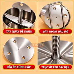 Khuôn Làm Chả Giò Inox Cao Cấp - Khuôn Làm Chả Lụa Tại Nhà 0,5KG/1KG/2KG Bằng Inox An Toàn Vệ Sinh - Tazo 4