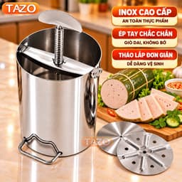 Khuôn Làm Chả Giò Inox Cao Cấp - Khuôn Làm Chả Lụa Tại Nhà 0,5KG/1KG/2KG Bằng Inox An Toàn Vệ Sinh - Tazo 5