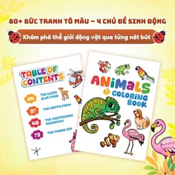 Sách Animals Coloring Book - Sách tô màu động vật cho bé 2
