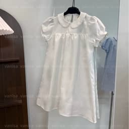 Set Váy Babydoll Cổ Sen Nữ Form Rộng Tay Phồng Kèm Quần Dáng Ngắn Dễ Thương Cá Tính VANISA VKQ99 5