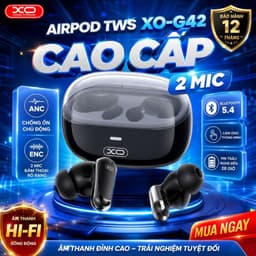 Tai Nghe Bluetooth XO Việt Nam G42 – Chống Ồn ANC, Kháng Nước IPX4, Mic Kép Siêu Rõ | XO G42 2