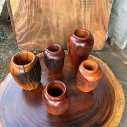 Bình Hoa Gỗ Lũa Mẫu Miệng Rộng Cắm Hoa Khô, Hình dáng Tự Nhiên 3