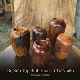 Bình Hoa Gỗ Lũa Mẫu Miệng Rộng Cắm Hoa Khô, Hình dáng Tự Nhiên 2