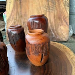 Bình Hoa Gỗ Lũa Mẫu Miệng Rộng Cắm Hoa Khô, Hình dáng Tự Nhiên 4