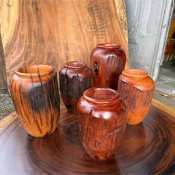 Bình Hoa Gỗ Lũa Mẫu Miệng Rộng Cắm Hoa Khô, Hình dáng Tự Nhiên 5