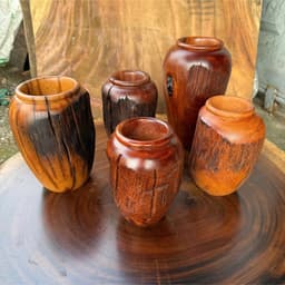 Bình Hoa Gỗ Lũa Mẫu Miệng Rộng Cắm Hoa Khô, Hình dáng Tự Nhiên 8
