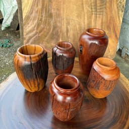 Bình Hoa Gỗ Lũa Mẫu Miệng Rộng Cắm Hoa Khô, Hình dáng Tự Nhiên 7